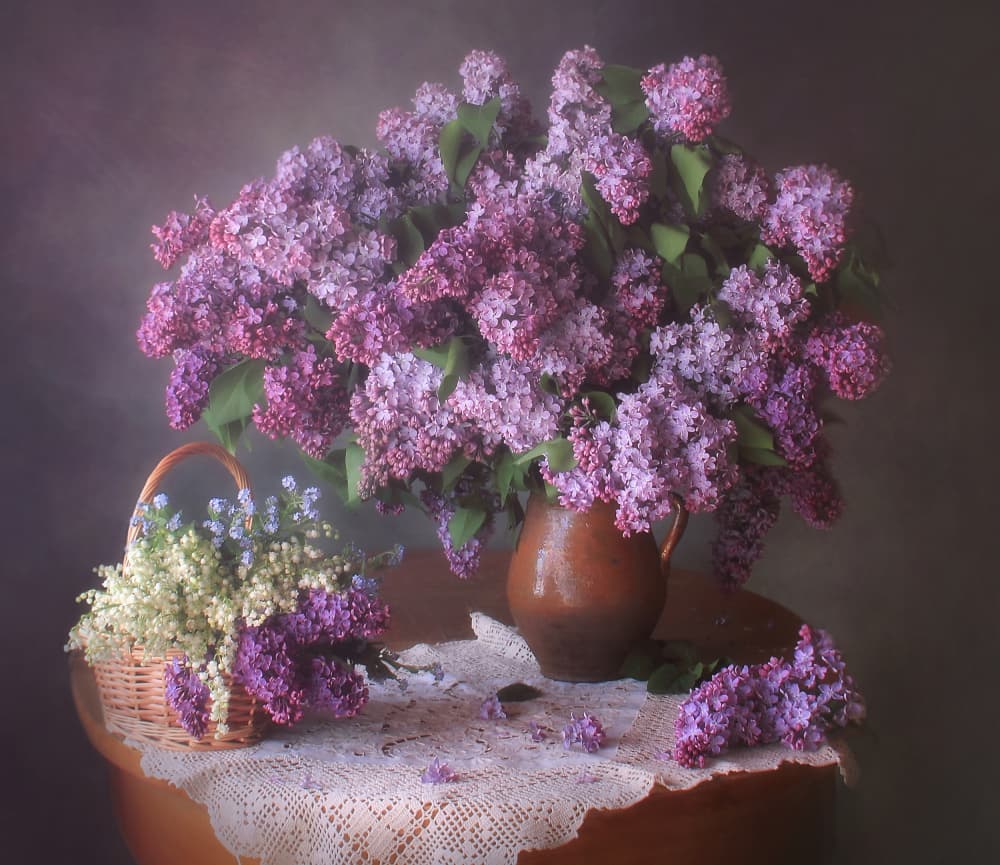 Fresh Lilac Still Life by Tatyana Skorokhod — canvas wall art