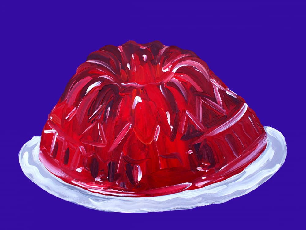 Vibrant Red Jello by Alice Straker — canvas wall art
