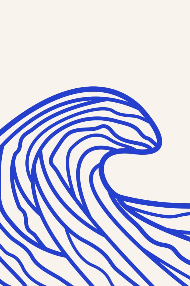 Blue Ocean Wave by Karen Menzenbach — canvas wall art