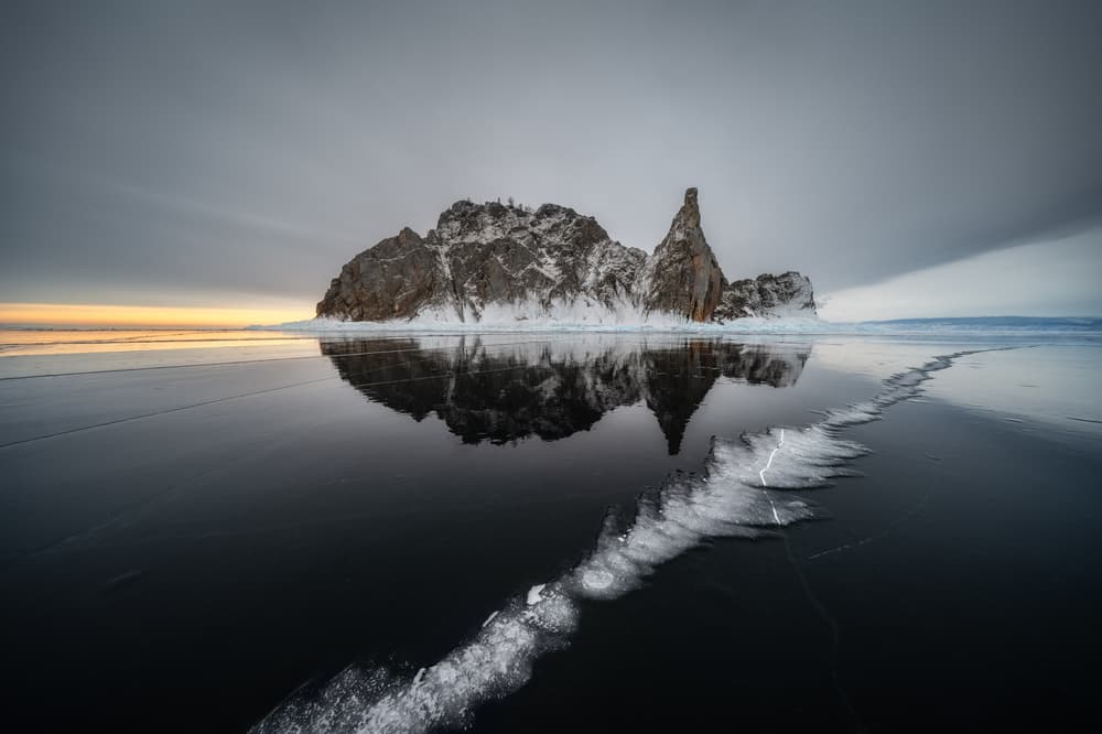 Frozen Lake Reflection by Vasily Iakovlev — canvas wall art