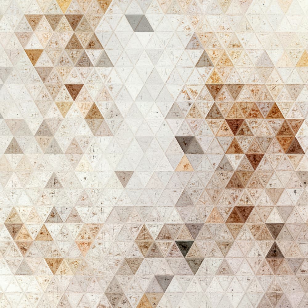 Earthy Geometric Triangles by Justyna Jaszke — canvas wall art