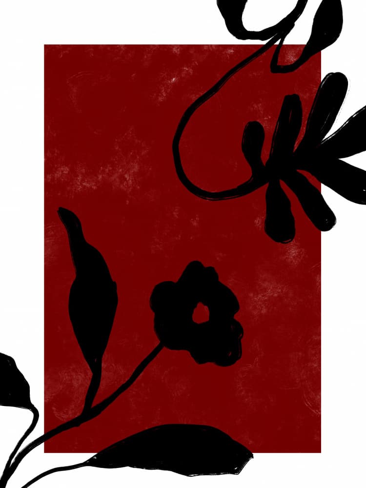 Crimson Silhouettes by Treechild — canvas wall art