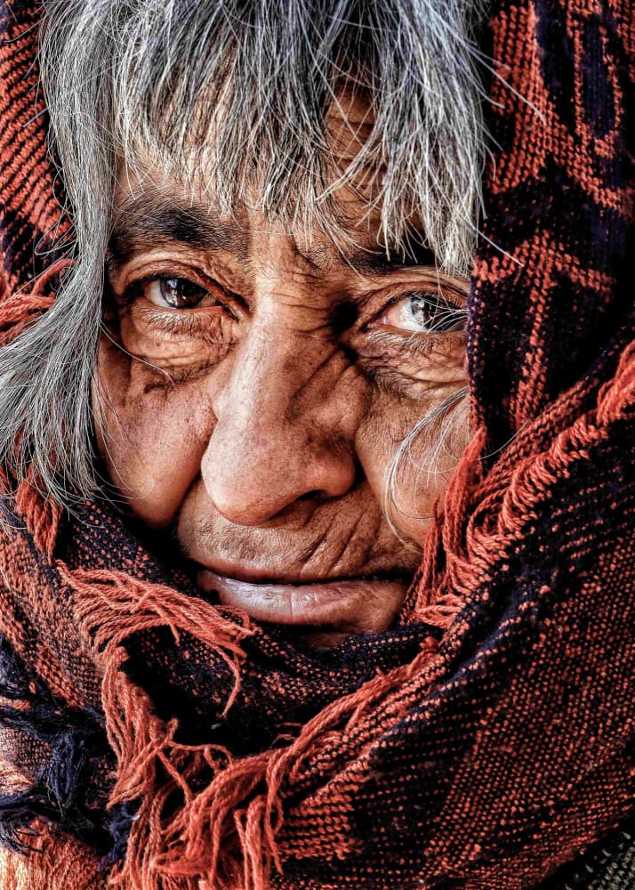 Elderly Woman's Gaze by Shamal Shakibayi — canvas wall art