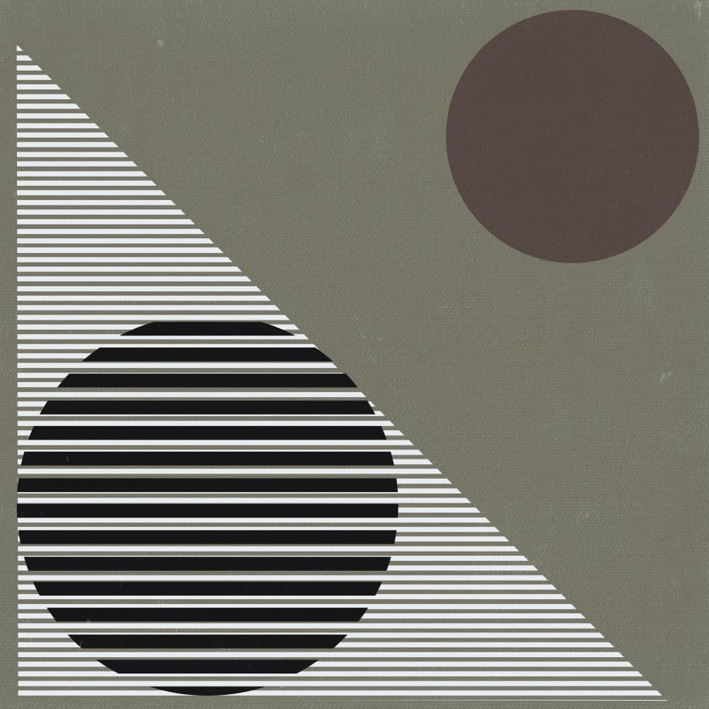 Geometric Circle Stripes by Carlos Perez Del Moro — canvas wall art