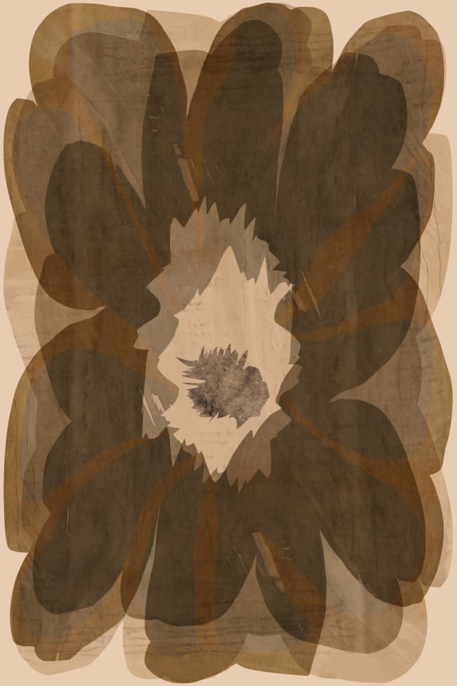Layered Floral Abstract by casa cartissi — canvas wall art