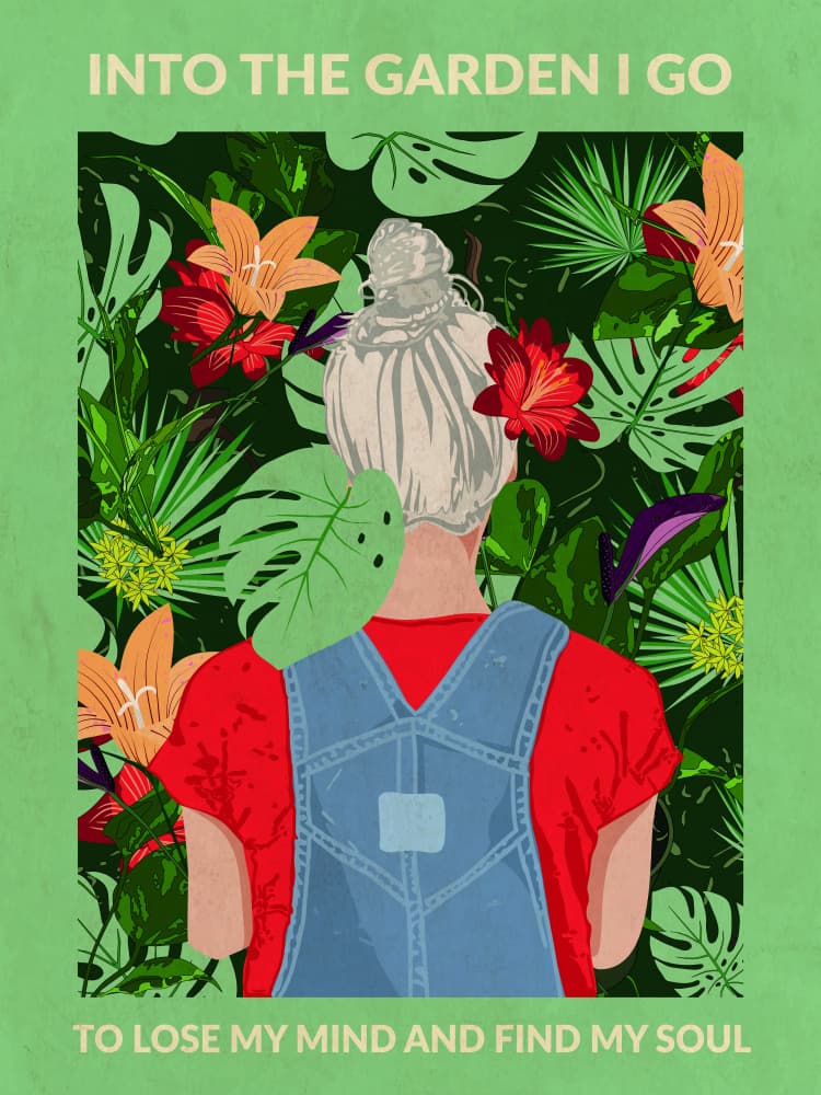 Garden Mind Soul by WallChart Art Studio — canvas wall art