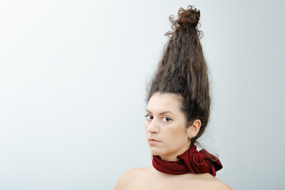 Dramatic Tall Hair Portrait by Caroline Fischer — canvas wall art