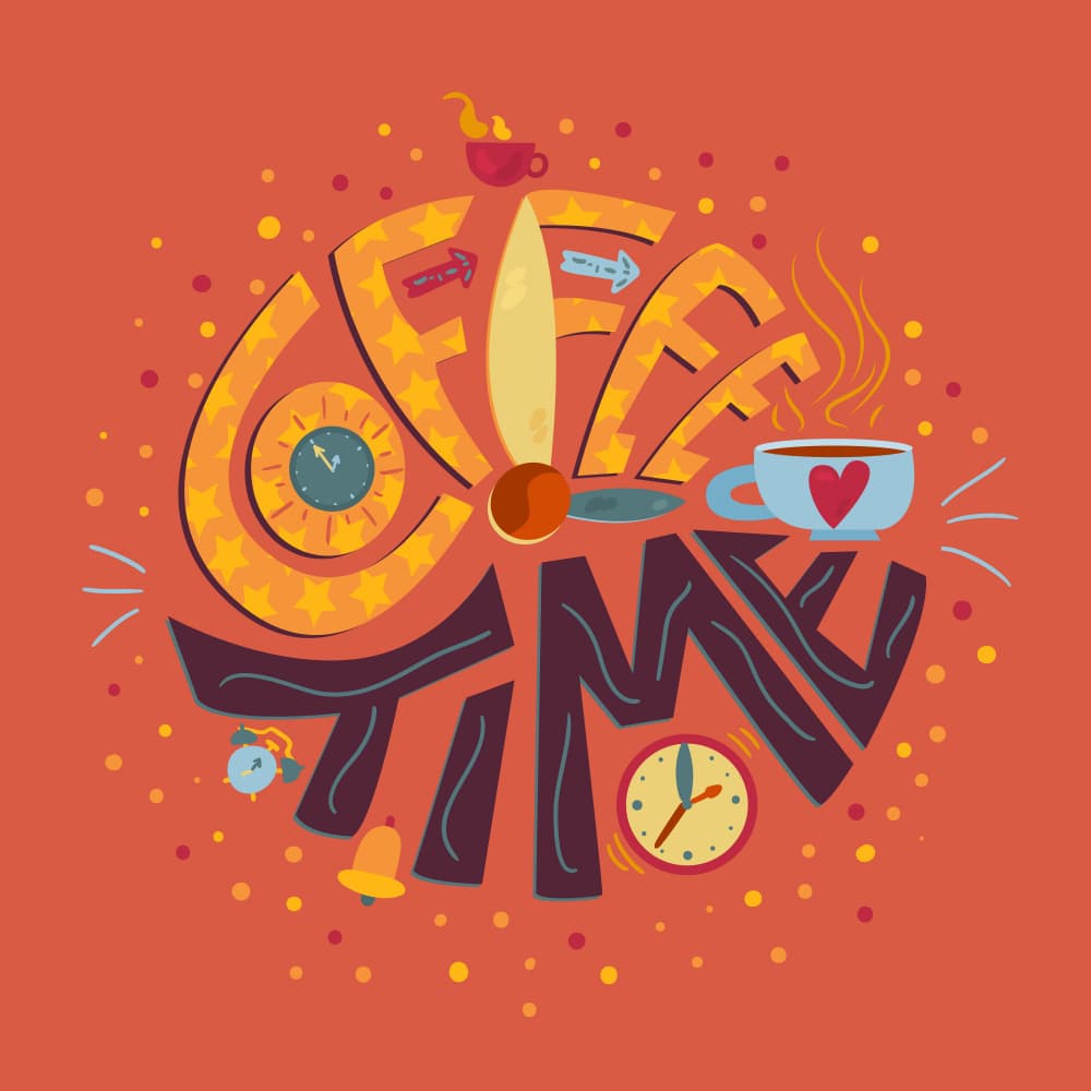 Whimsical Coffee Time by Marika Barsrsind — canvas wall art