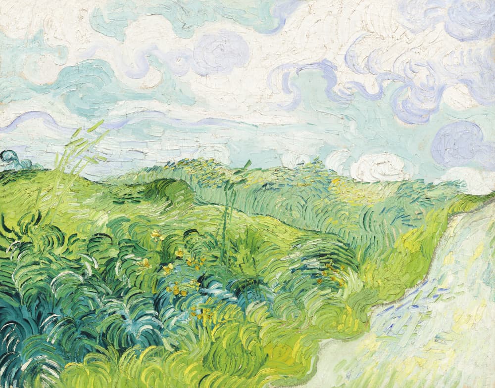 Green Wheat Fields, Auvers (1890) By Vincent Van Gogh by Vincent Van Gogh — canvas wall art