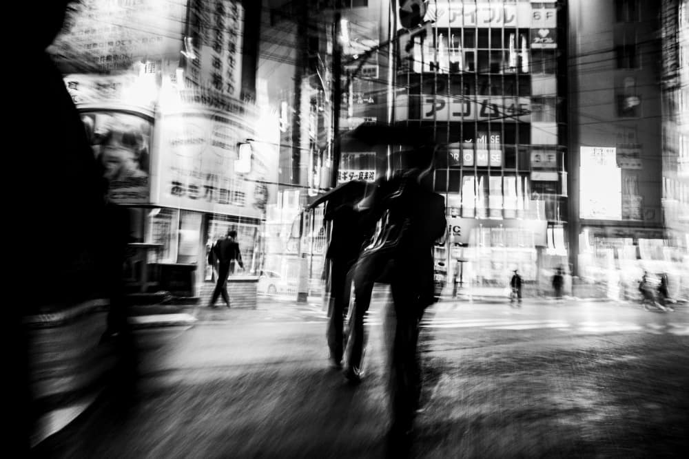 Rainy City Night by Takashi Hasegawa — canvas wall art