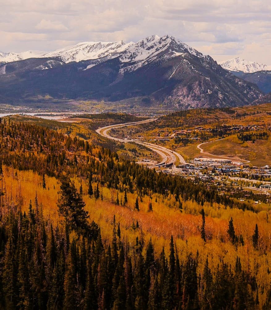 Autumn Mountain Highway View by Del Mundo Imagery — canvas wall art