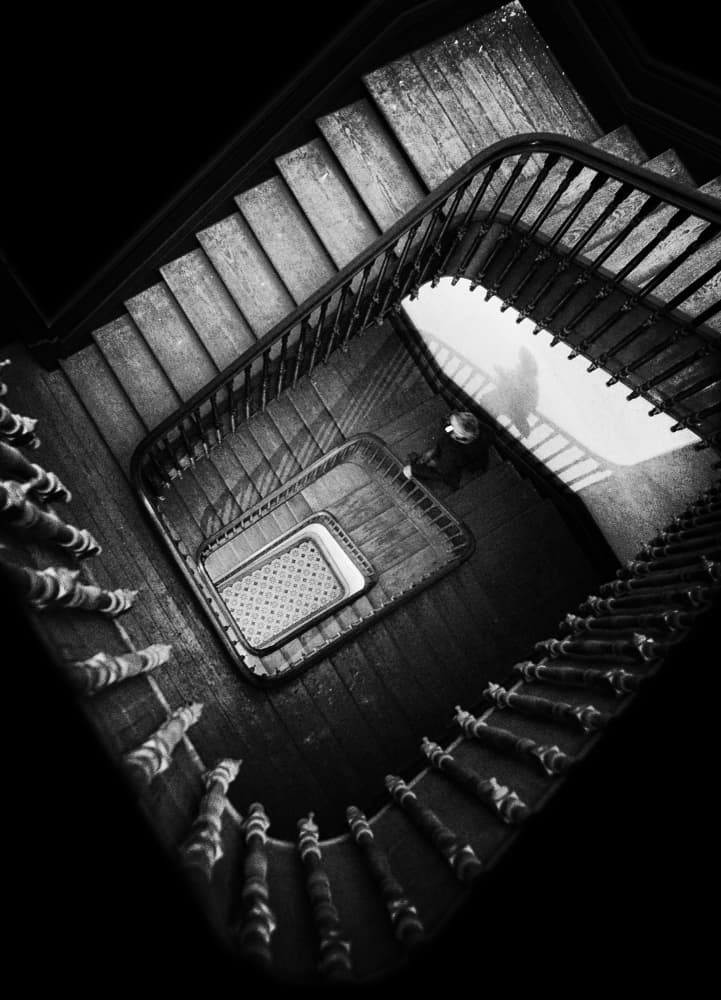Elegant Spiral Staircase by Jorge Pimenta — canvas wall art