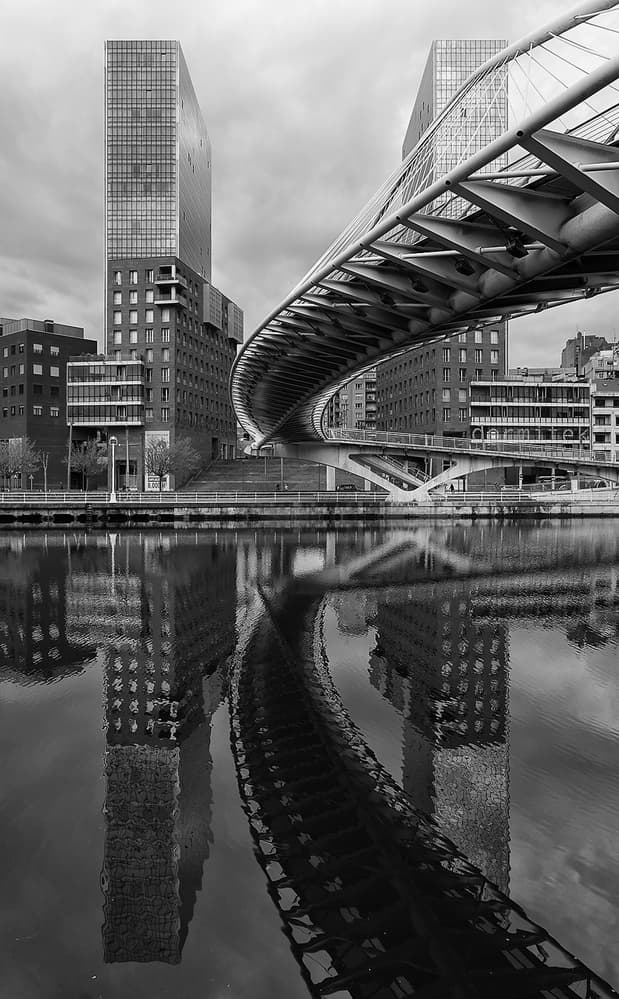 Modern City Reflections by Peru Serra — canvas wall art
