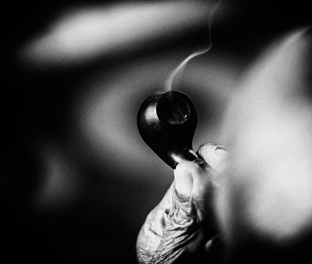 Contemplative Pipe Smoke by Andi Halil — canvas wall art
