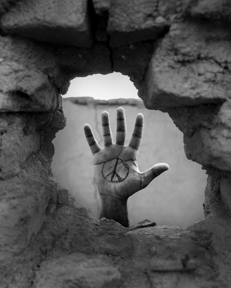 Peace Through the Wall by Arastoo Qadermazi — canvas wall art
