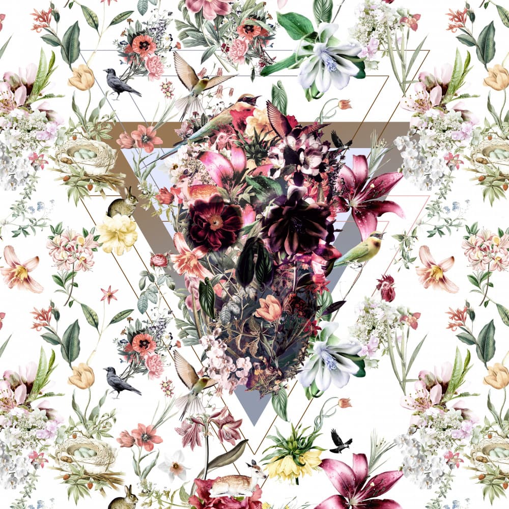 Dark Floral Skull by Ali Gulec — canvas wall art