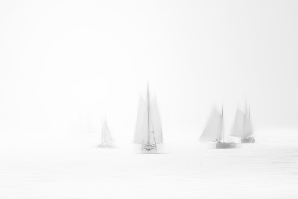 Dreamy Sailboats by Greetje van Son — canvas wall art