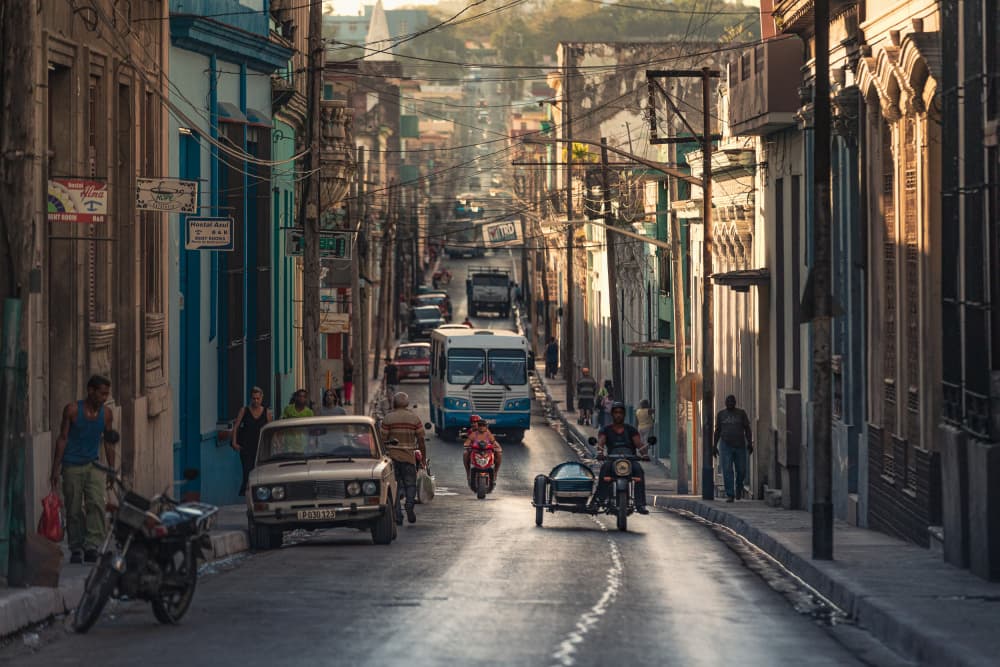 Vintage Havana Street Scene by Marco Tagliarino — canvas wall art