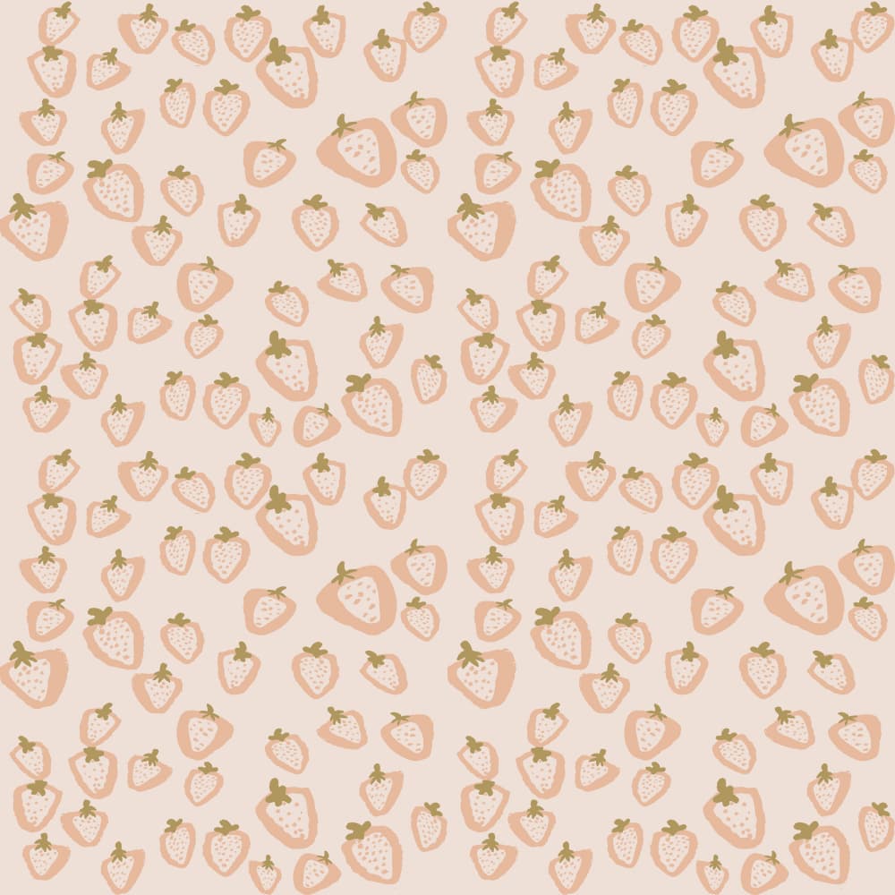 Sweet Strawberry Pattern by Gemma Bardot — canvas wall art