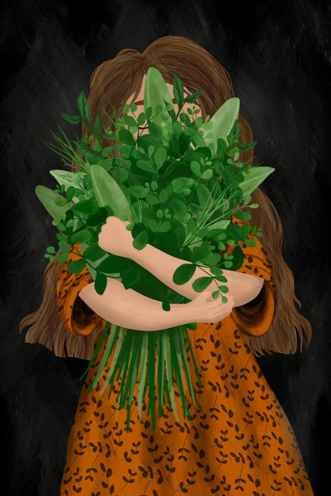 Greenery Embrace by EMELIEmaria — canvas wall art