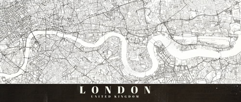 London City Map by Nicholas — canvas wall art