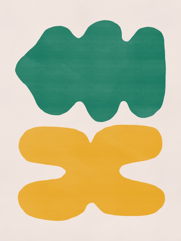 Modern Organic Shapes by Little Dean — canvas wall art