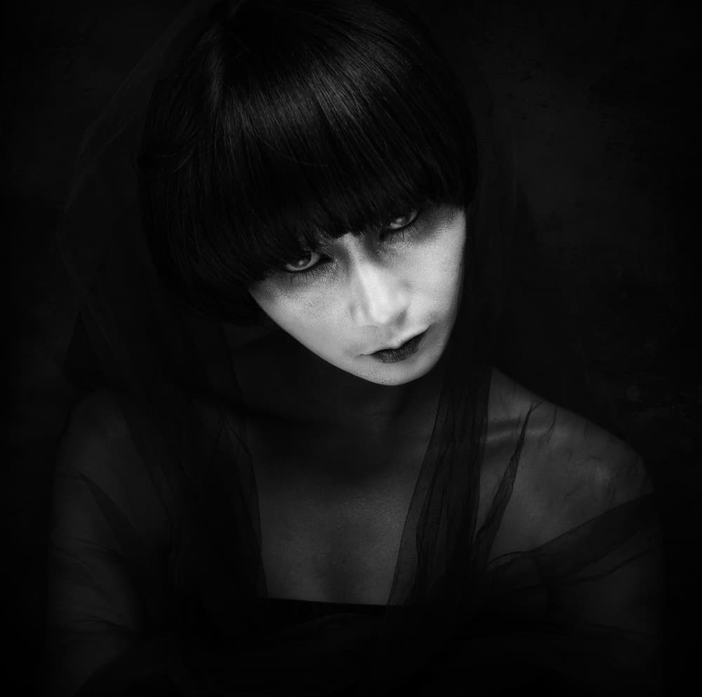 Dark Gaze Portrait by Hari Sulistiawan — canvas wall art