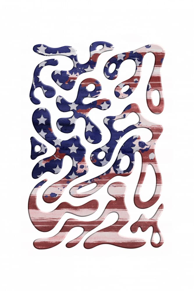 Abstract American Flag by Melanie Viola — canvas wall art