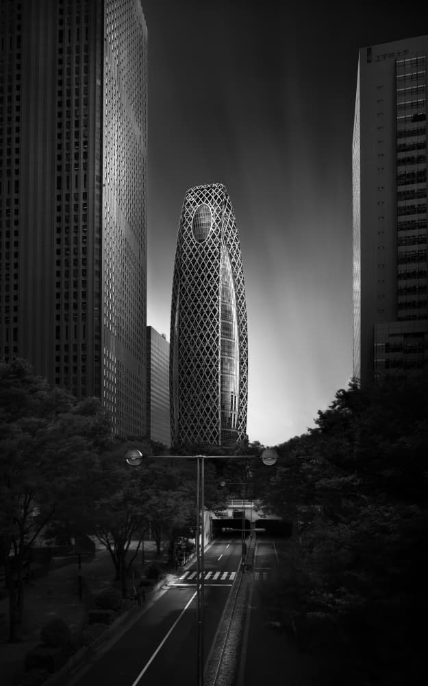 Sleek Urban Tower by Yoshihiko Wada — canvas wall art