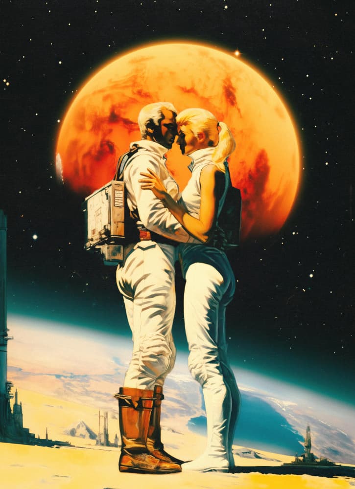 Intergalactic Love by Taudalpoi — canvas wall art