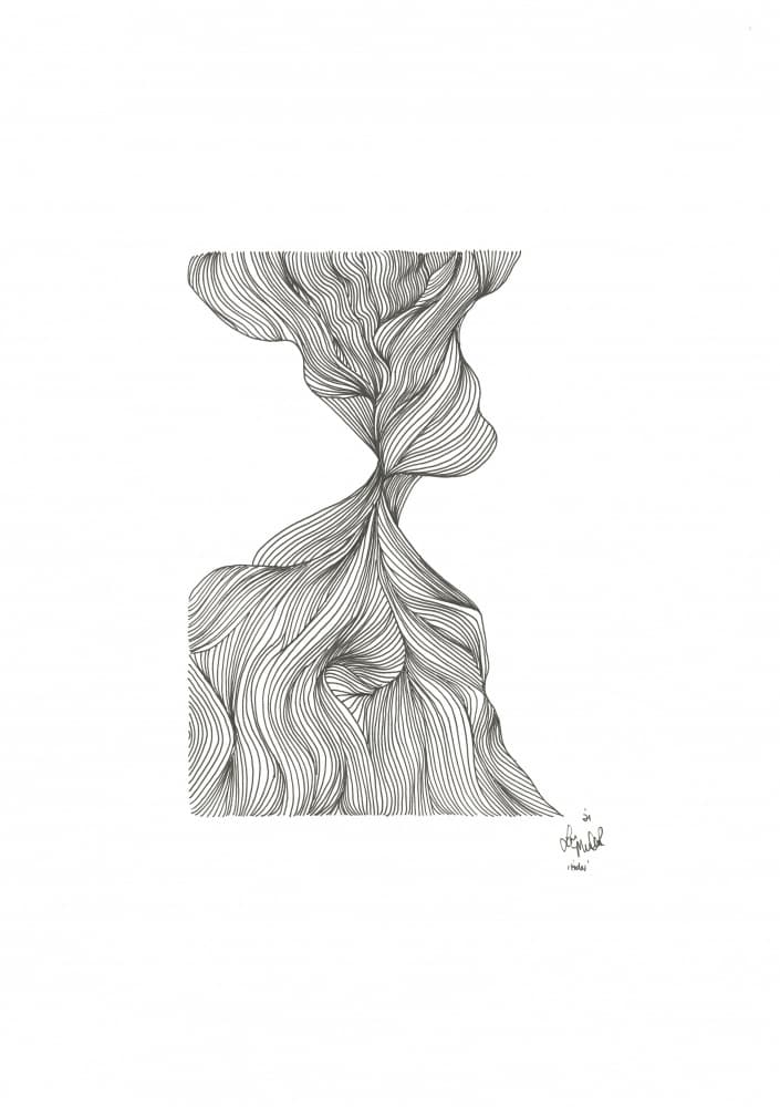Dynamic Flowing Lines by Lor Muller — canvas wall art