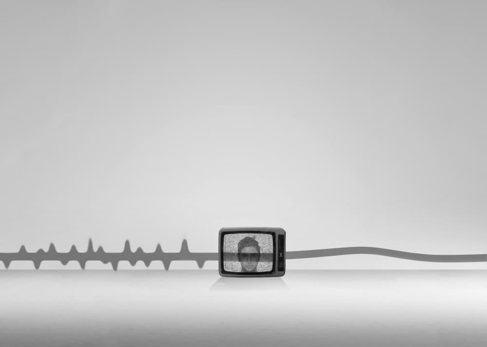 Vintage TV Static Screen by alizolghadri93 — canvas wall art