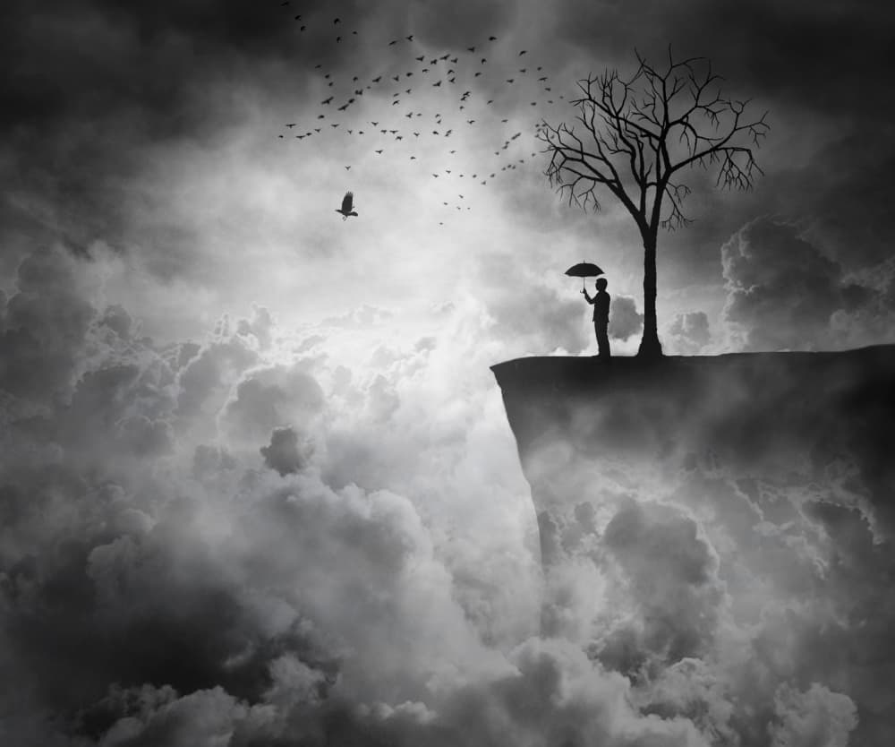 Solitude Above Clouds by Ivan Marlianto — canvas wall art