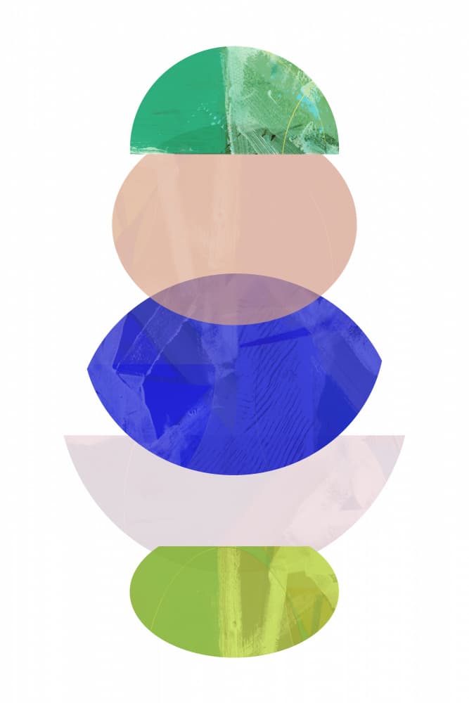 Stacked Geometric Forms by cartissi — canvas wall art