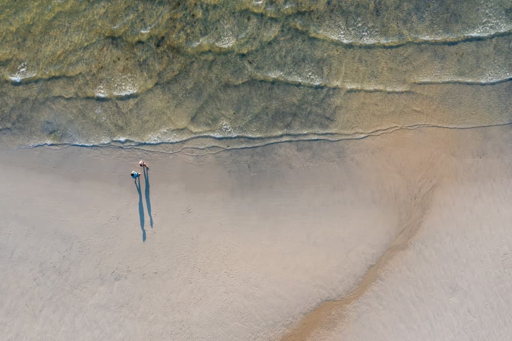 Aerial Beach Walk by Ed Esposito — canvas wall art