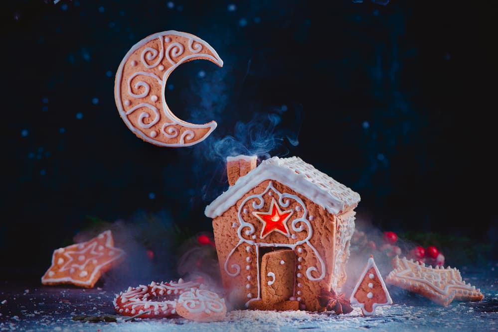 Magical Gingerbread Night by Dina Belenko — canvas wall art
