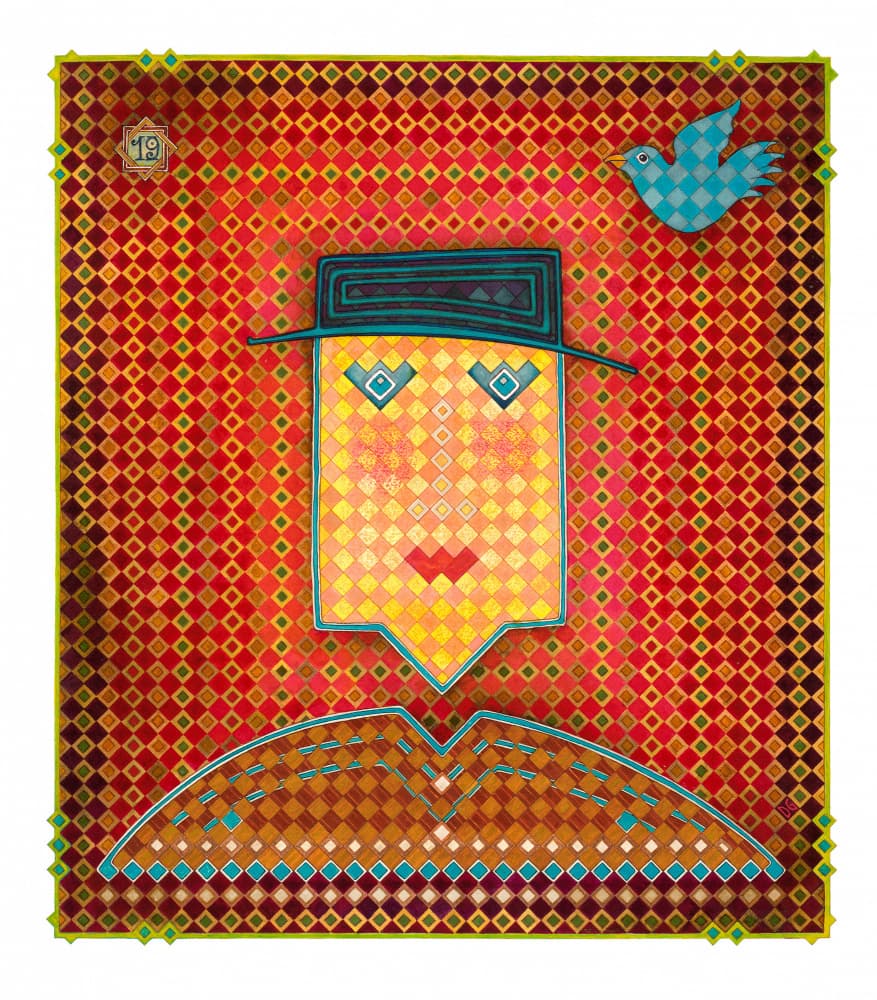 Vibrant Geometric Figure by Dobri Gjurkov — canvas wall art