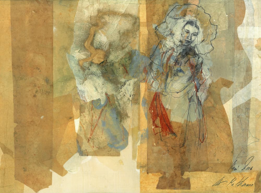 Abstract Ethereal Woman by Ute Rathmann — canvas wall art