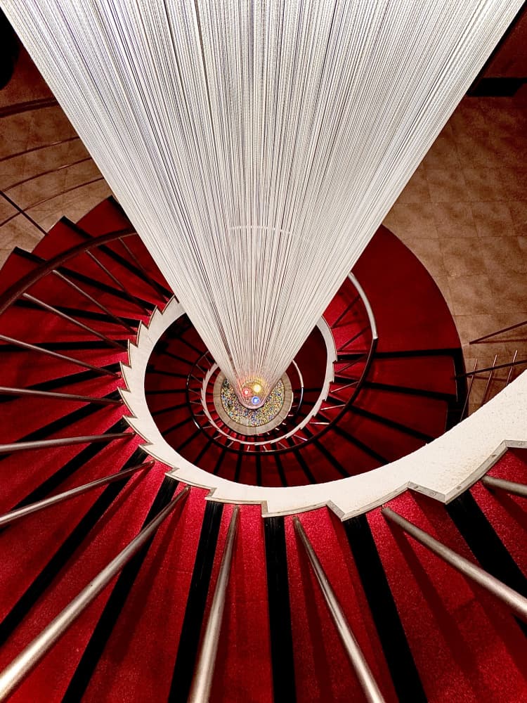 Red Spiral Light by KIMIO KOBAYASHI — canvas wall art