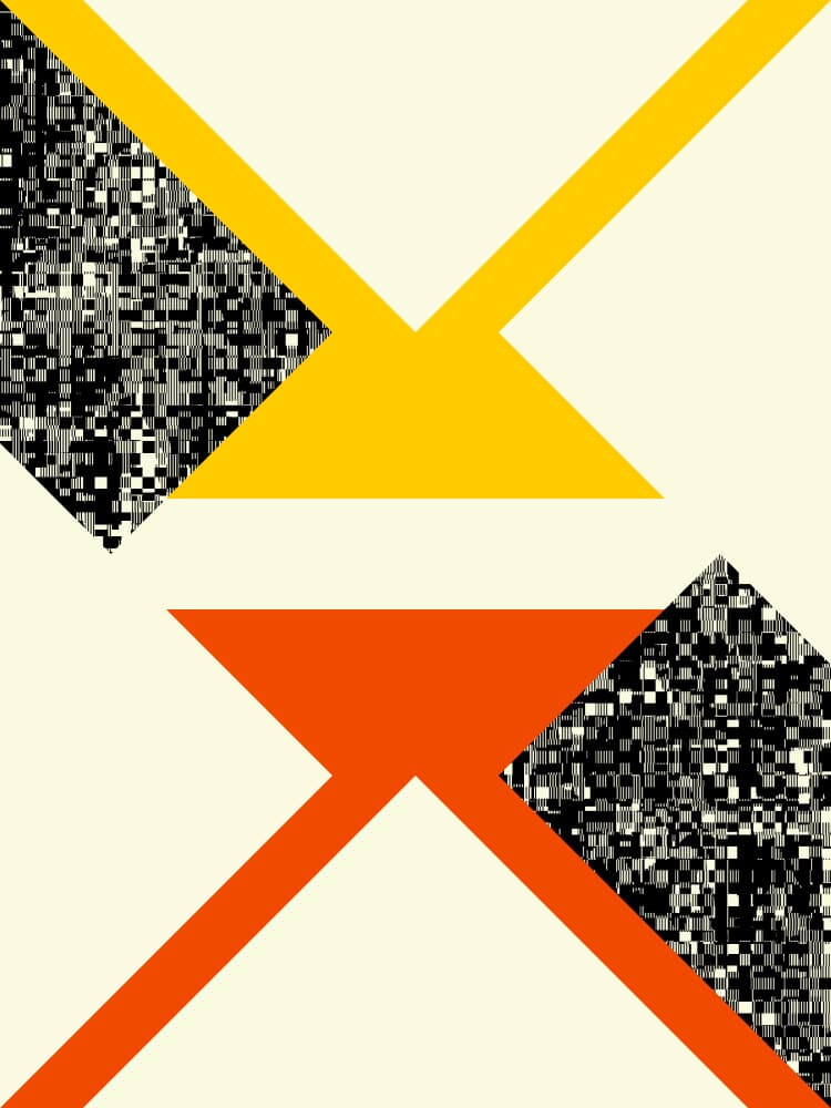 Modern Geometric Arrows by Petr Strnad — canvas wall art