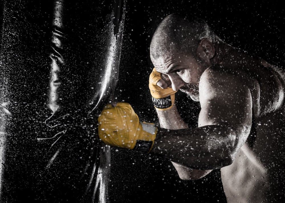 Intense Boxer Training by Patrik Minar — canvas wall art