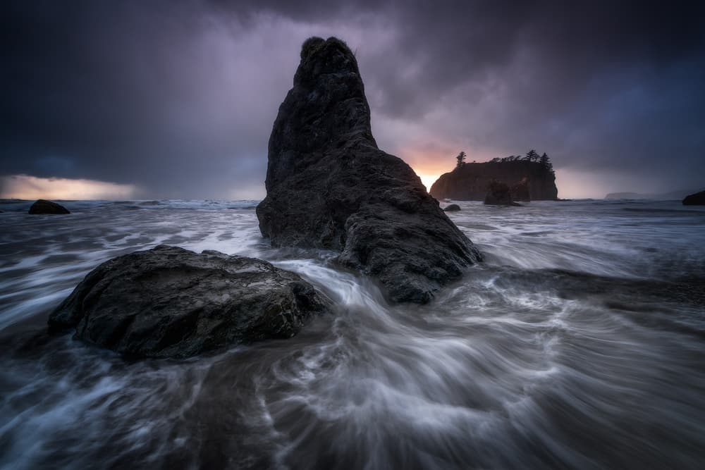 Dramatic Coastal Sea Stacks by Joshua Zhang — canvas wall art