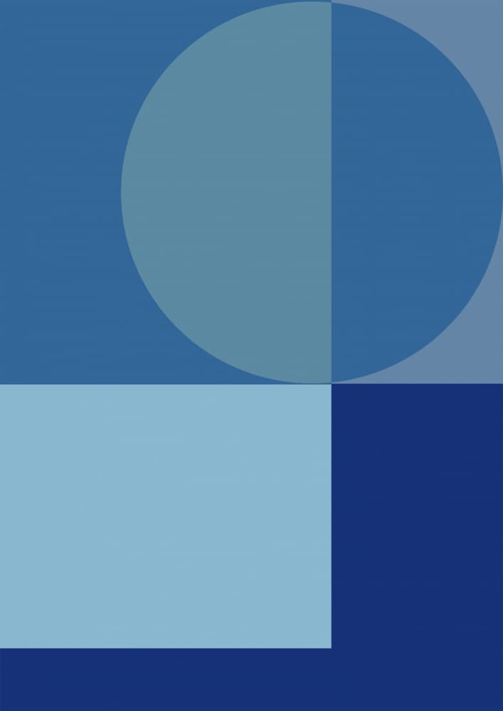 Blue Geometric Abstraction by Nilesh Kulkarni — canvas wall art