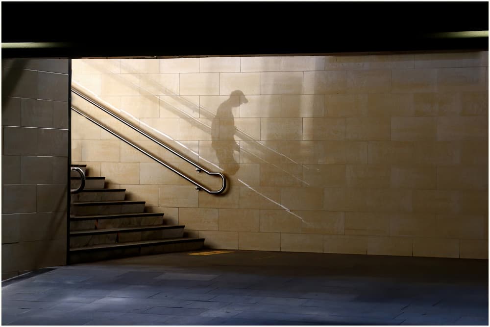 Shadowy Descent by Henk Langerak — canvas wall art