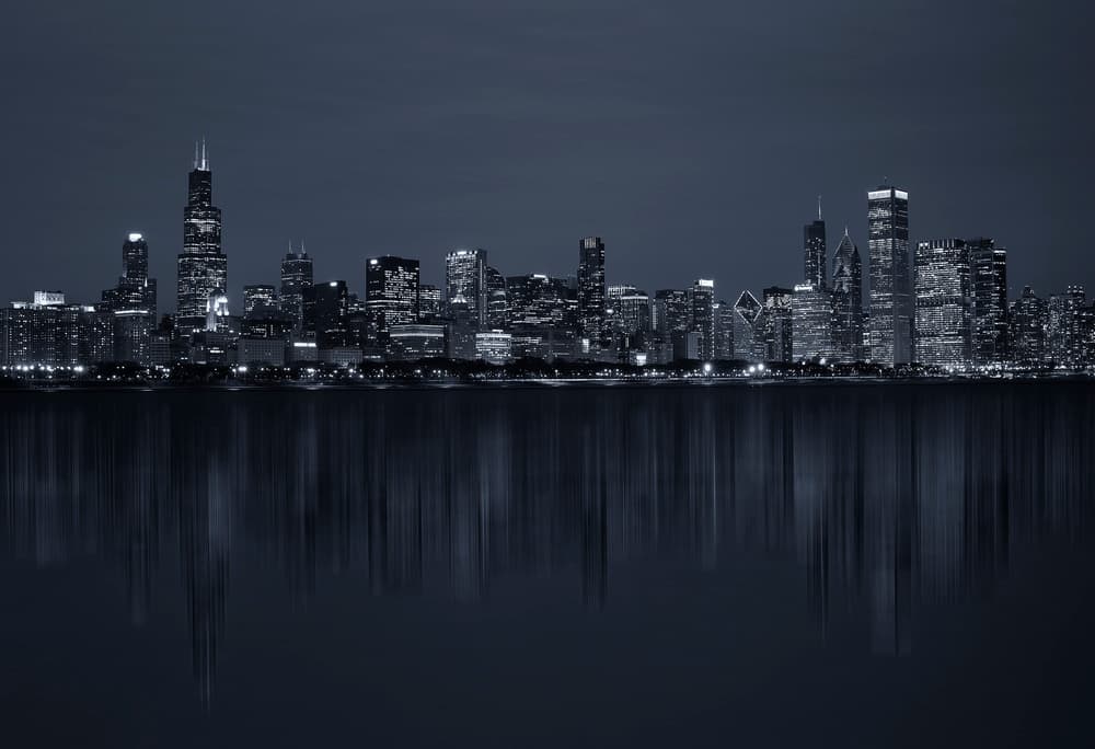 City Skyline Reflection by C.S. Tjandra — canvas wall art