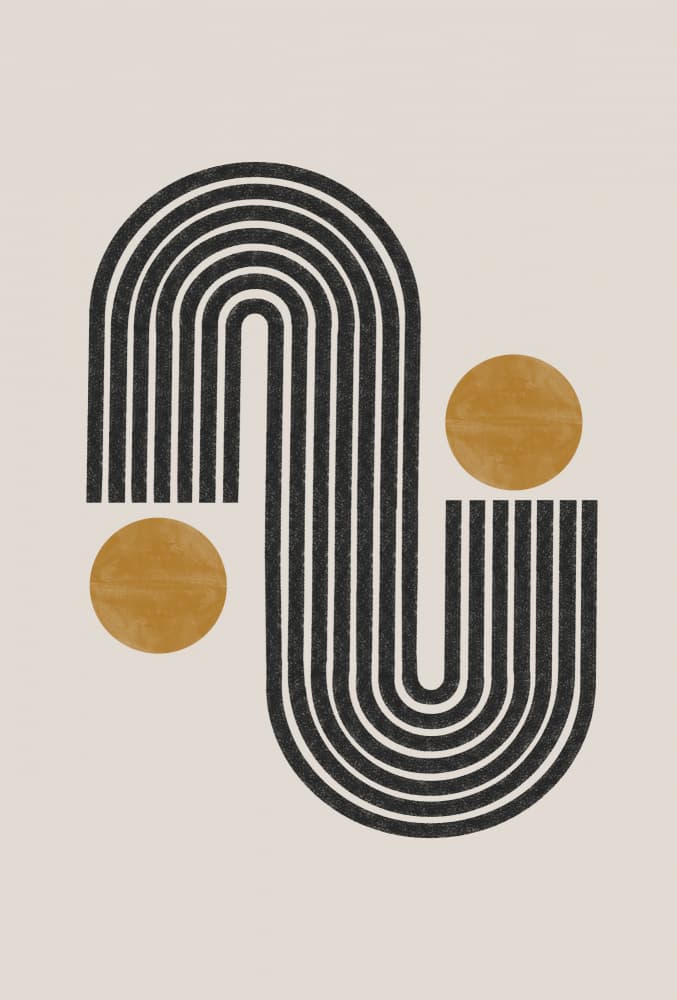 Curved Harmony by THE MIUUS STUDIO — canvas wall art