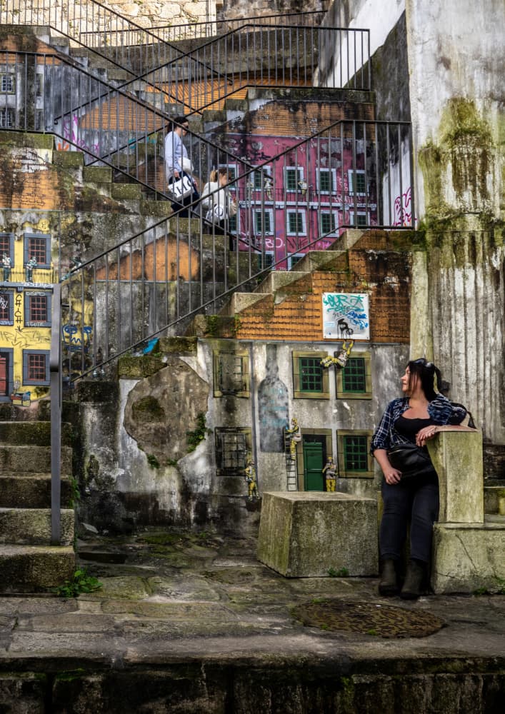 Porto Street Art Steps by Corinne Spector — canvas wall art