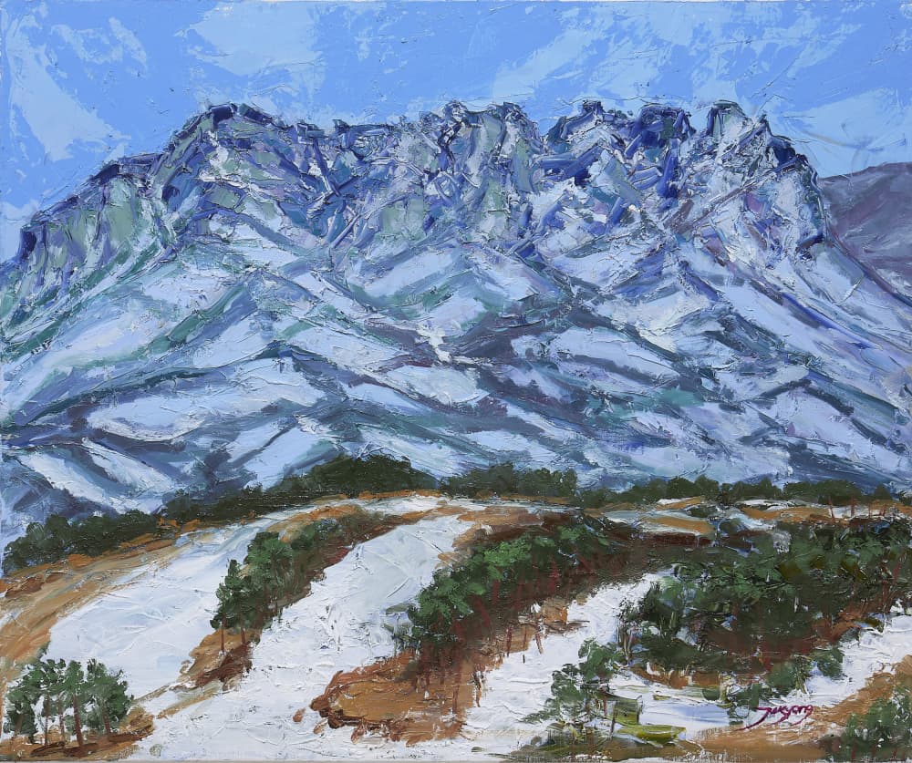 Winter Mountain Landscape by Jukyong Park — canvas wall art