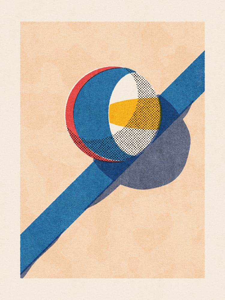 Geometric Circle Shadow Play by Daniel Coulmann — canvas wall art