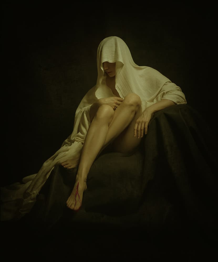 Veiled Sorrow by Yuri Shevchenko — canvas wall art